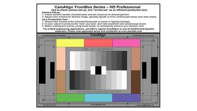 DSC Labs CamAlign FrontBox Professional Chart