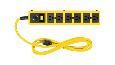 Yellow Jacket 5139N 6-Outlet Metal Power Strip with 6' Cord