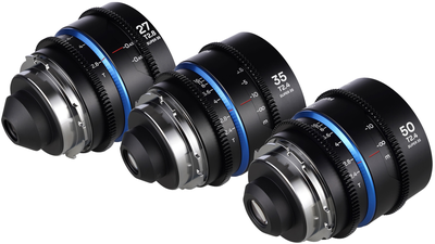 Venice Optics Laowa Nanomorph  3-Lens Bundle  (27mm, 35mm, 50mm) (Blue) - Arri PL/Canon EF