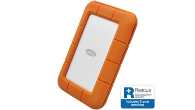 LaCie Rugged Secure USB-C HDD with Rescue Data Recovery - 2TB
