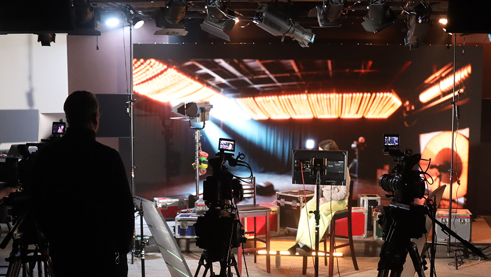 Corporate Video Shoot with LED Wall