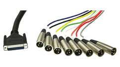 Hosa DTM-803 8-Channel XLR Male to DB25 Analog Snake - 9'9"
