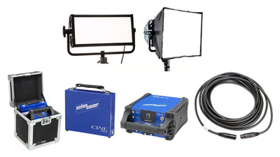 Litepanels 2-Light Gemini LED Panel kit with Power supplies, Softbox and Case