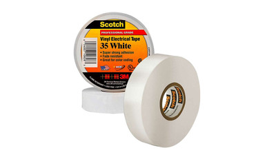3M Scotch Vinyl Color Coding Electrical Tape 35 - 3/4", White