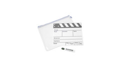 Alan Gordon B&W Combo Scene Slate with Storage Pouch & Dry-Erase Marker