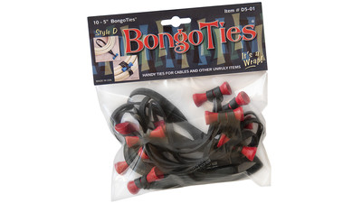 BongoTies - Red with Black Band (10-Pack)