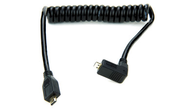 ATOMOS Right-Angle Micro to Micro HDMI Cable - Coiled, 11.8 to 17.7"