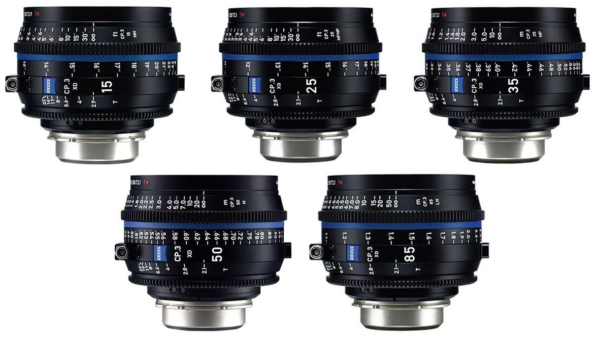 Necklet Artistiek Kenia ZEISS CP.3 XD 5-Lens Set (15mm, 25mm, 35mm, 50mm, 85mm) - PL Mount | Cine  Lenses | Lenses / Accessories | Buy | AbelCine