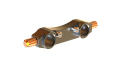Bright Tangerine 15mm Lightweight Rod Bracket Type 3