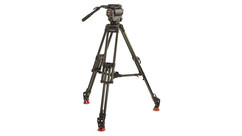OConnor 1030DS 100mm Fluid head tripod with carbon fiber legs and spreader