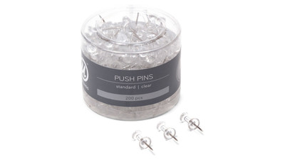 U Brands Clear Push Pins (200-Pack)