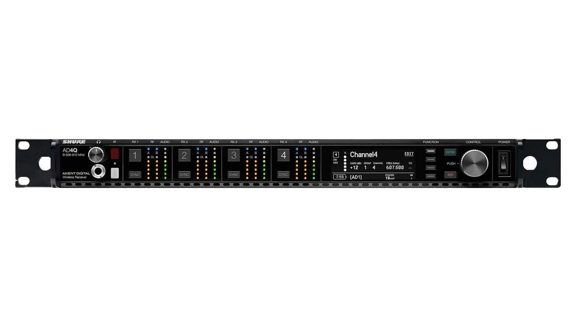 Shure AD4Q-DC Axient Digital Four-Channel Wireless Receiver with