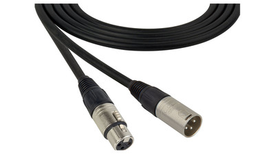 TecNec Quad XLR-M to XLR-F Microphone Cable - Black, 1.5'