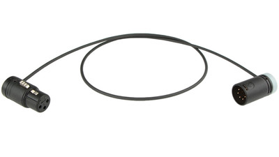 Cable Techniques Low-Profile XLR-3 to XLR-5 Mono Split Cable - 18", Black/Gray