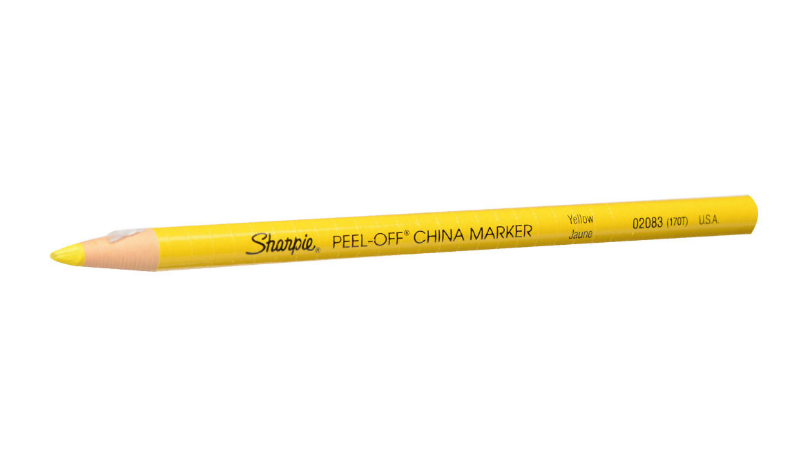 SHARPIE CHINA MARKER BULLET MARKER YELLOW Pack of 12 