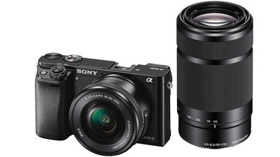 Sony Alpha a6000 Mirrorless Digital Camera Body (Black) with 16-50mm & 55-210mm OSS Lenses