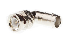BNC Right Angle Male to Female Elbow Adapter, 50 oHms