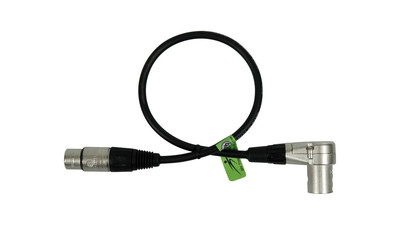 Sescom Right Angle 3-Pin XLR Male to XLR Female Audio Cable - 1.5'