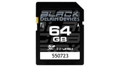 Delkin 64GB SDXC BLACK UHS-II V60 U3 Speed Rating Memory Card