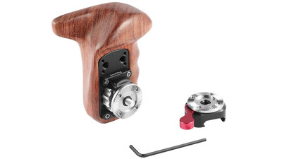 SmallRig Left Side Wooden Grip with NATO Mount
