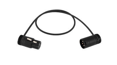 Cable Techniques Low-Profile XLR 3-Pin Adjustable Angle Cable - 18", Black