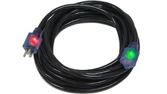 Milspec D17448025 ProGlo 12/3 SJTW Cold Weather Extension Cord with CGM - 25', Black