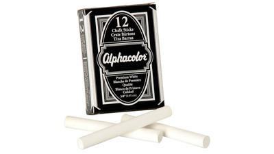 Quartet Alphacolor Chalk Sticks - 3/8", White (12-Pack)