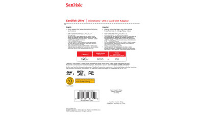 SanDisk Ultra Plus microSDXC Class 10 UHS-1 Memory Card with SD Adapter - 128GB
