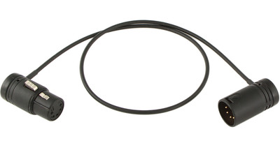 Cable Techniques Low-Profile XLR-5 Stereo Cable - 18", Black